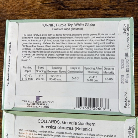 NWT Valley Greene Seed Packet Set Of 4 Different Varieties - Picture 5 of 8